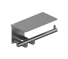 Бумагодержатель с полкой ABBER Osten 316 AA1830BGG оружейная сталь брашированная Бумагодержатель с полкой ABBER Osten 316 AA1830BGG оружейная сталь брашированная