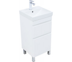 Тумба под раковину Aquanet Слим 40 напольная, белый сатин 00346040 Тумба под раковину Aquanet Слим 40 напольная, белый сатин 00346040