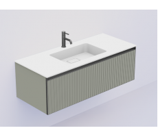 Тумба Armadi Art рифлёная Armadi Art LUNA QUATRO 1 120см профиль ANTHRACITE + внутриняя подсветка 790-M1-120-RIB-L-A-LED 