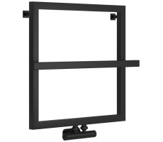 Полотенцесушитель Сунержа Штиль EU50+ шгв 600*128*600 нижнее по центру цвет-черный матовый 31-0256-5353 