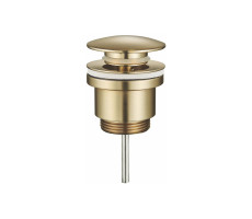 Донный клапан без перелива Rose RS31G, золотой сатин