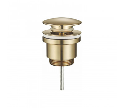 Донный клапан без перелива Rose RS31G, золотой сатин