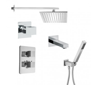 Комплект на 3 потребителя с термостатом Grazia PAINI, для ванны/душа, хром 21CRSET36911THSHBATH 