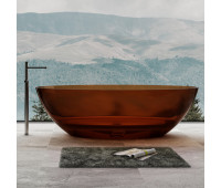Прозрачная ванна 180х80 см ABBER Kristall AT9702Opal коричневый