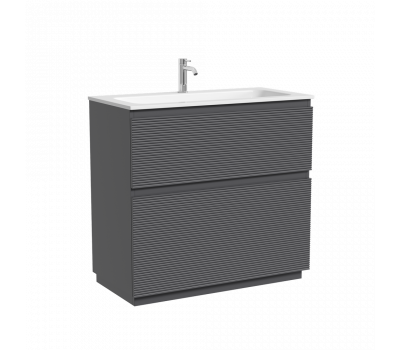 Тумба напольная SANCOS Folk Floor 890х445х850, c двумя ящиками оснащенными доводчиками, Grey soft, арт.FL90FGS 