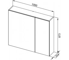 Зеркало-шкаф Aquanet Йорк 100 белый 