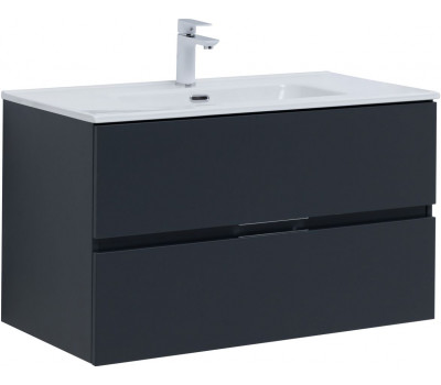 Тумба с раковиной Aquanet Алвита new 90 2 ящ. цв.антрацит 00306164 Тумба с раковиной Aquanet Алвита new 90 2 ящ. цв.антрацит 00306164