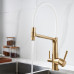 Смеситель для кухни с подключением фильтра воды Rose R658G, золотой сатин