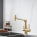 Смеситель для кухни с подключением фильтра воды Rose R658G, золотой сатин