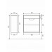 Тумба под раковину для ванной подвесная Uperwood Modul 60х21х60 см, белая/графит 2930205363 