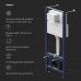 Инсталляция для подвесного унитаза с сенсорной клавишей Touchless Pro AM.PM Pro I012704.50A38 Синий; белый; черный глянец 