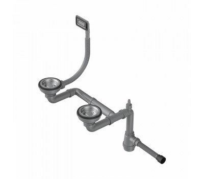 Слив-перелив OMOIKIRI WK-1,5-UN-IN, для полуторачашевых моек, с универсальным прямоугольным переливом, цвет-нержавеющая сталь 4956778 