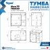 Тумба подвесная для ванной 70 см Teymi Nura корпус дуб фасад графит T60530 Тумба подвесная для ванной 70 см Teymi Nura корпус дуб фасад графит T60530