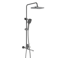 Душевая система Shevanik S6236T, оружейная сталь