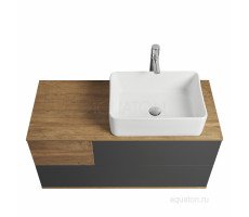 Тумба под раковину Aquaton Терра 105 дуб кантри, антрацит 1A246901TEKA0 