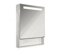 Зеркало-шкаф Comforty Никосия-60 LED-подсветка дуб белый 