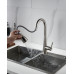 Смеситель для кухни с выдвижным изливом Shevanik S363L, сатин