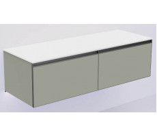 Тумба Armadi Art LUNA QUATRO 2 140см профиль ANTHRACITE + внутриняя подсветка 790-M2-140(70+70)-L-A-LED 