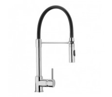 Смеситель для кухни PAINI Cox гибкий излив черный, хром (CR) 78CR557YOSPEKM 