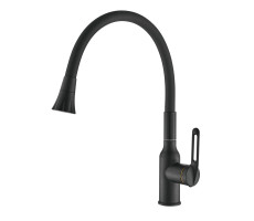 Смеситель для кухни с гибким изливом Raffine F303H-3, черный