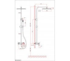 Душевая система D&K Bayern.Liszt DA1513701A04 хром Душевая система D&K Bayern.Liszt DA1513701A04 хром