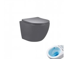 Унитаз подвесной Tornado Gid Tr2122TF-Dgm 62260Y серый матовый 