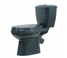 Унитаз-компакт Оскольская керамика Элисса косой выпуск, однорежимная арматура, сиденье полипропилен, зеленый 43325100204 