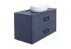 Тумба под раковину подвесная La Fenice Cubo TWIN FNC-01-CUB-BG-100-2, синяя  Тумба под раковину подвесная La Fenice Cubo TWIN FNC-01-CUB-BG-100-2, синяя