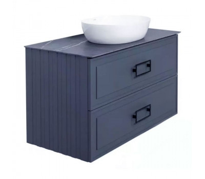 Тумба под раковину подвесная La Fenice Cubo TWIN FNC-01-CUB-BG-100-2, синяя 