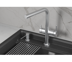 Смеситель для кухни GRANULA KS-8276, НЕРЖ, KITCHEN SPACE 