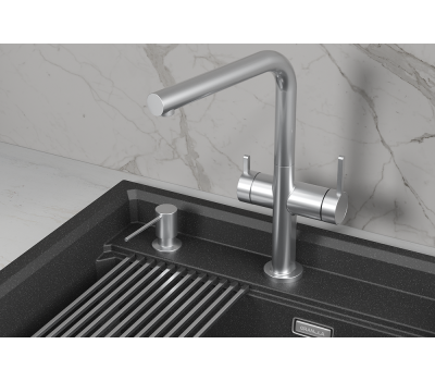 Смеситель для кухни GRANULA KS-8276, НЕРЖ, KITCHEN SPACE 