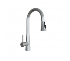 Смеситель для кухни с выдвижным изливом Florentina ВИТА ПРО 313.34Н.1213.900, нержавеющая сталь Смеситель для кухни с выдвижным изливом Florentina ВИТА ПРО 313.34Н.1213.900, нержавеющая сталь
