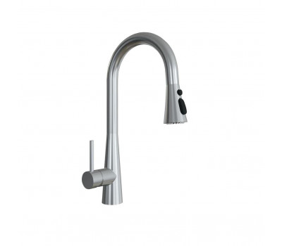 Смеситель для кухни с выдвижным изливом Florentina ВИТА ПРО 313.34Н.1213.900, нержавеющая сталь Смеситель для кухни с выдвижным изливом Florentina ВИТА ПРО 313.34Н.1213.900, нержавеющая сталь