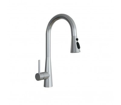 Смеситель для кухни с выдвижным изливом Florentina ВИТА ПРО 313.34Н.1213.900, нержавеющая сталь 