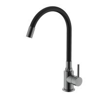 Смеситель Splenka для кухни с гибким изливом S201.4406.09 графит Смеситель Splenka для кухни с гибким изливом S201.4406.09 графит