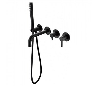 Смеситель для ванны встраиваемый Grocenberg GB5070BL, черный 