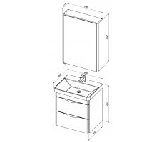 Зеркало-шкаф Aquanet Орлеан 60 белый Зеркало-шкаф Aquanet Орлеан 60 белый