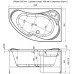 Акриловая ванна Aquanet Capri 160x100 R (с каркасом) 