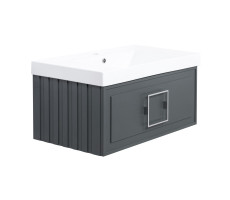 Тумба под раковину подвесная La Fenice Cubo FNC-01-CUB-G-80, серо-зеленая  Тумба под раковину подвесная La Fenice Cubo FNC-01-CUB-G-80, серо-зеленая