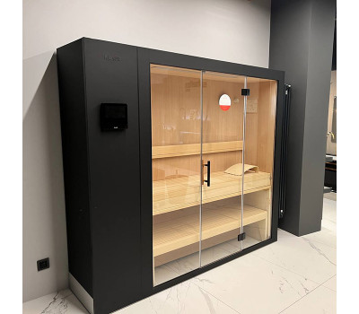 Сауна раздвижная Klafs S1 KLAFS L Black хемлок чёрный матовый Сауна раздвижная Klafs S1 KLAFS L Black хемлок чёрный матовый