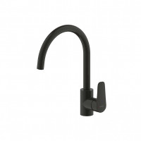 Смеситель для кухни, черный Bravat F7173218BW-ENG Черный 