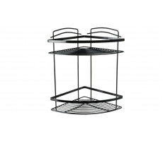 Полка угловая двухэтажная FIXSEN черная FX-850B-2 