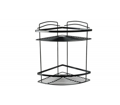 Полка угловая двухэтажная FIXSEN черная FX-850B-2 