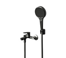 Смеситель для ванны Knotlor KN-82/GM вороненая сталь матовый 