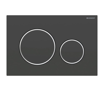 Клавиша смыва Geberit Sigma 20 115.882.14.1 цвет черный матовый-хром Клавиша смыва Geberit Sigma 20 115.882.14.1 цвет черный матовый-хром