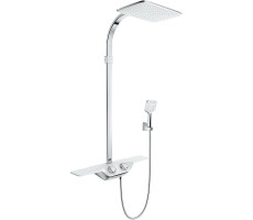 Душевая система KLUDI COCKPIT DISCOVERY 8020091-00 c термостатом, хром/белый