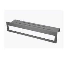 Полка RAGLO для ванной комнаты с держателем полотенец 400*103*82мм R340.04.09 графит 