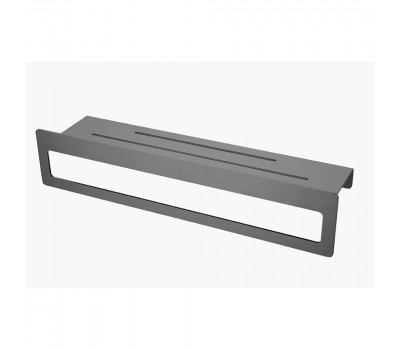Полка RAGLO для ванной комнаты с держателем полотенец 400*103*82мм R340.04.09 графит 
