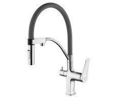 Смеситель для кухни Lemark Comfort LM3074C-Gray хром | серый Смеситель для кухни Lemark Comfort LM3074C-Gray хром | серый