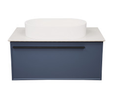 Тумба под раковину подвесная La Fenice Elba FNC-01-ELB-BG-80, синяя  Тумба под раковину подвесная La Fenice Elba FNC-01-ELB-BG-80, синяя